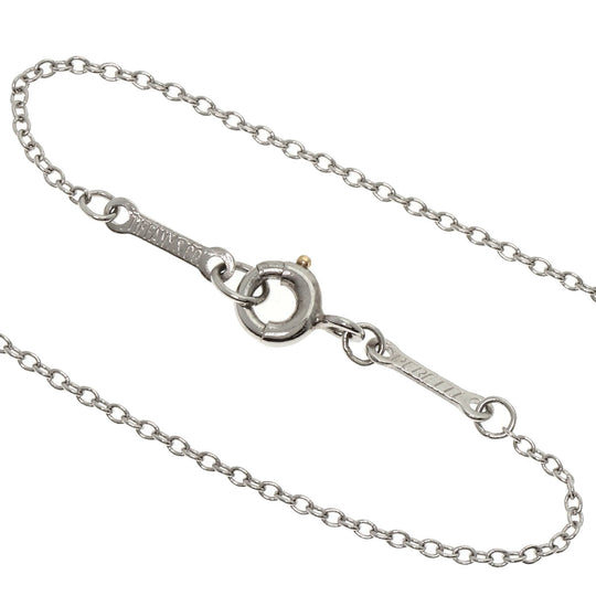 TIFFANY&Co. Necklace PT950 Silver By the yard 1P diamond Women Used Authentic
