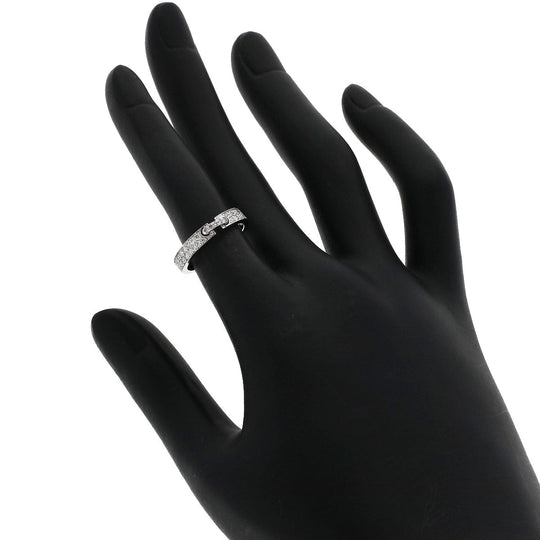 Chaumet Ring K18WG Silver Lien Evidence Pavé Diamond #47