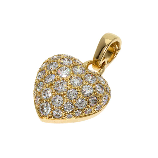 CARTIER Pendant top 18K Yellow Gold gold Heart Pavé Diamond Charm