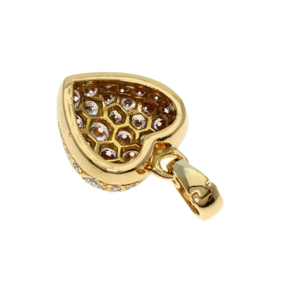 CARTIER Pendant top 18K Yellow Gold gold Heart Pavé Diamond Charm