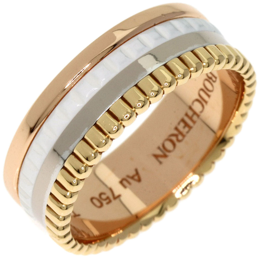 Boucheron Ring K18PG , K18YG multicolor Cattle Small #52 Women T52 Used Authentic
