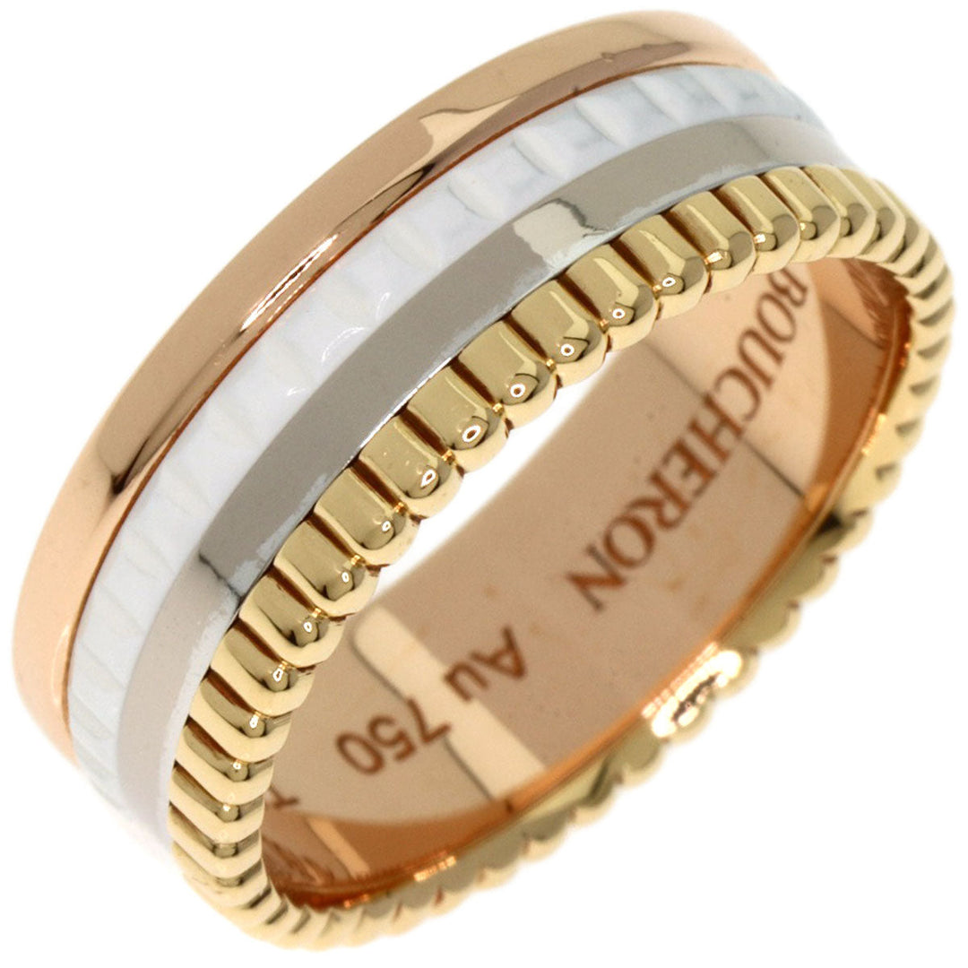 Boucheron Ring K18PG , K18YG multicolor Cattle Small #52 Women T52 Used Authentic