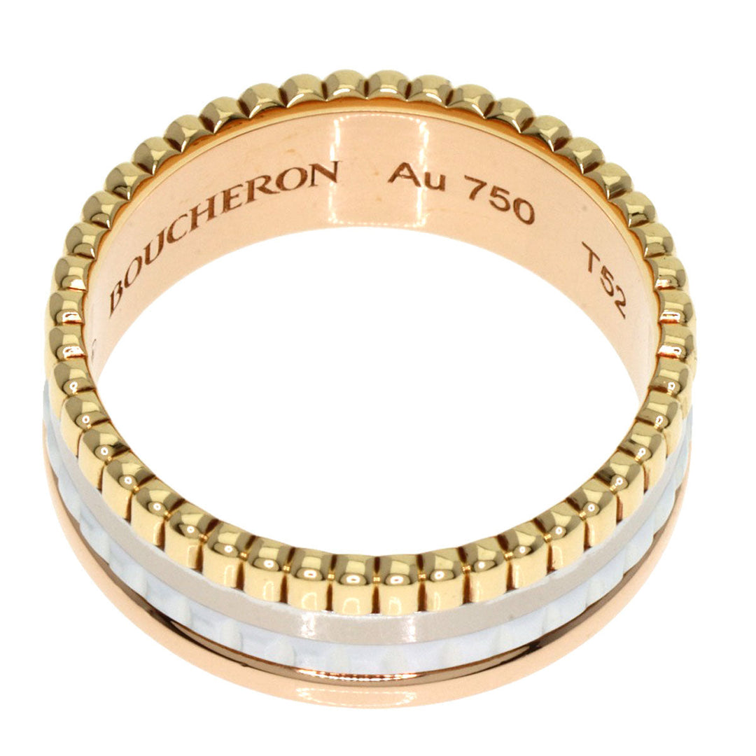 Boucheron Ring K18PG , K18YG multicolor Cattle Small #52 Women T52 Used Authentic