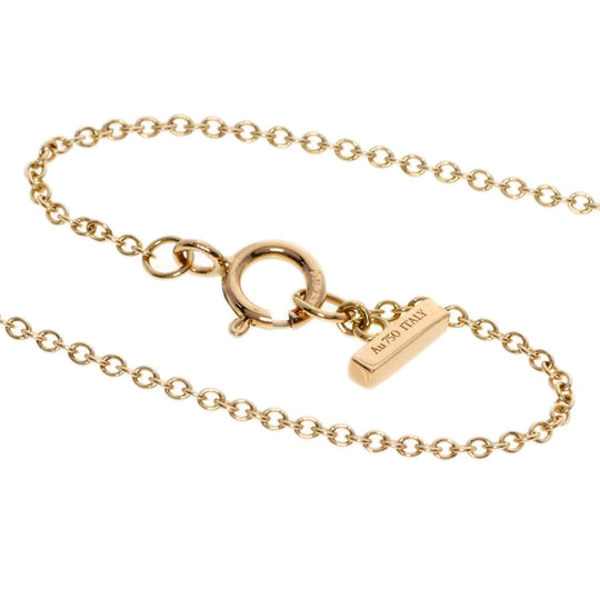 TIFFANY&Co. Necklace 18K Pink Gold gold T TWO Diamond Pink Opal Circle Women Used Authentic