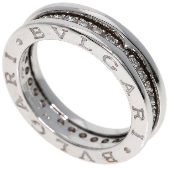 BVLGARI Ring K18WG Silver B-zero1 B-zero One 1 Band Diamond #49 Women Used Authentic