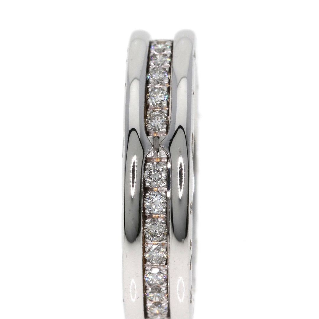 BVLGARI Ring K18WG Silver B-zero1 B-zero One 1 Band Diamond #49 Women Used Authentic