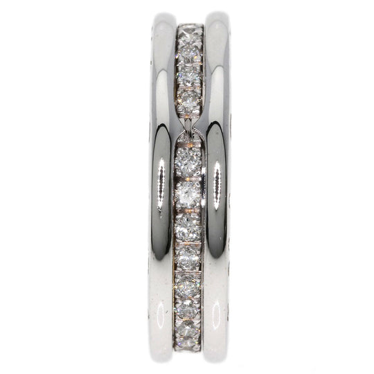 BVLGARI Ring K18WG Silver B-zero1 B-zero One 1 Band Diamond #49 Women Used Authentic