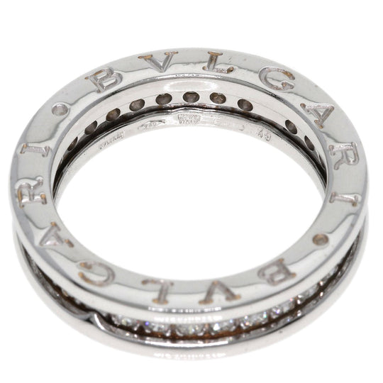 BVLGARI Ring K18WG Silver B-zero1 B-zero One 1 Band Diamond #49 Women Used Authentic