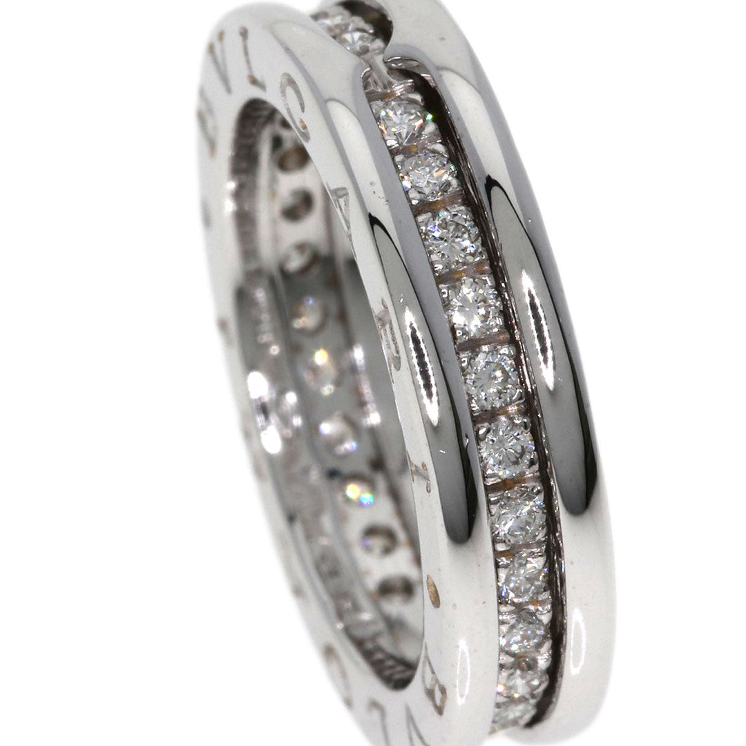BVLGARI Ring K18WG Silver B-zero1 B-zero One 1 Band Diamond #49 Women Used Authentic