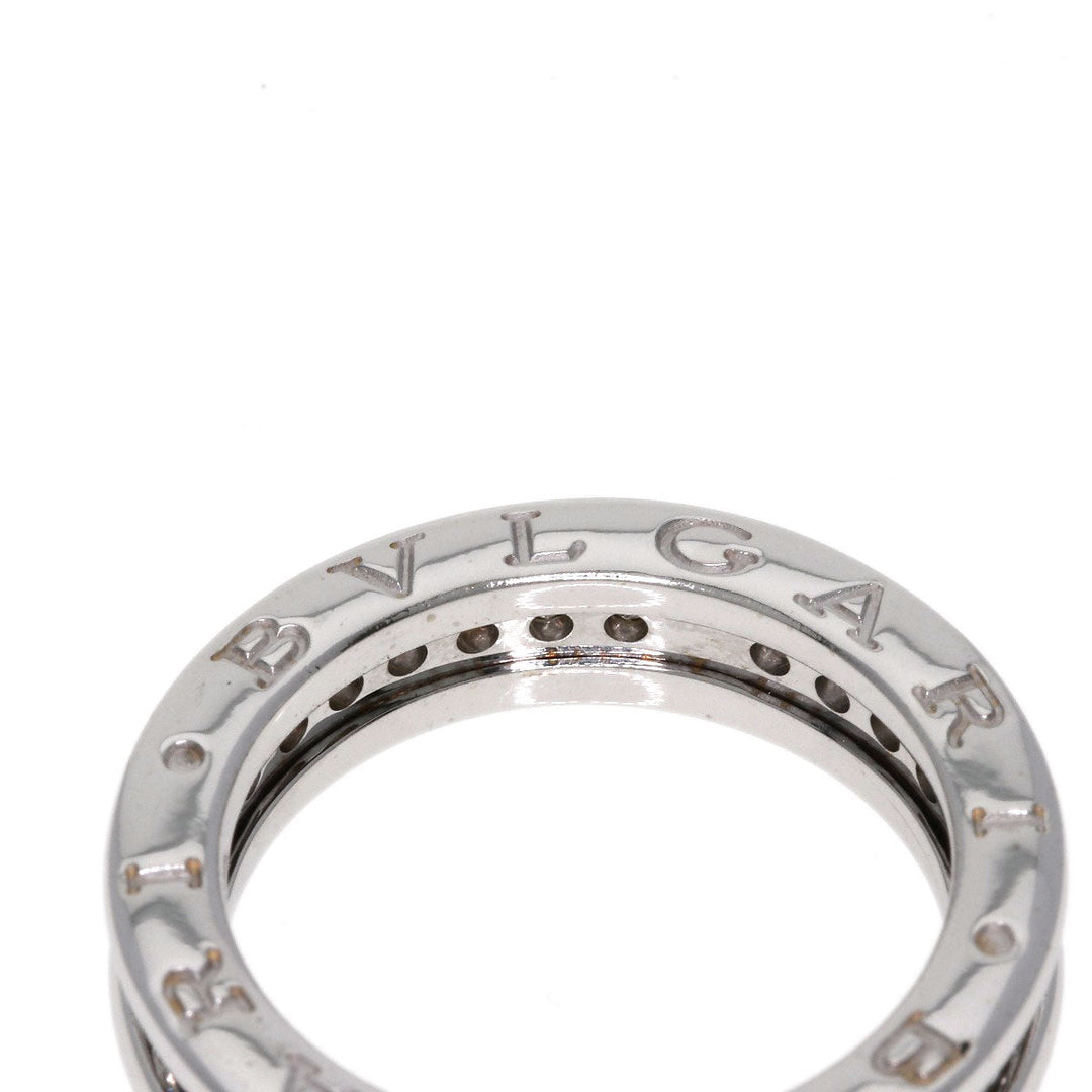 BVLGARI Ring K18WG Silver B-zero1 B-zero One 1 Band Diamond #49 Women Used Authentic