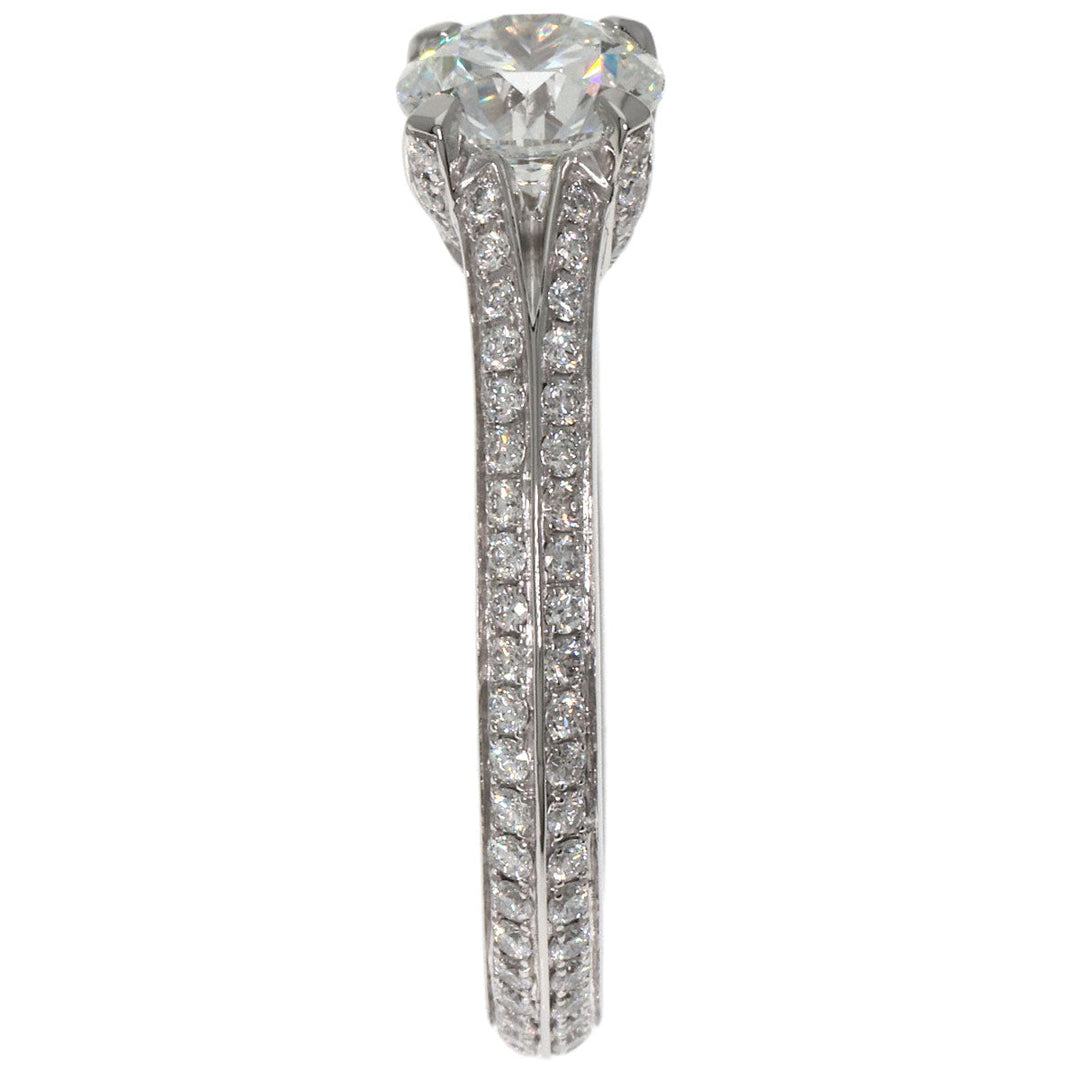 GRAFF Ring PT950 Silver Legacy Round Diamond