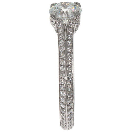 GRAFF Ring PT950 Silver Legacy Round Diamond