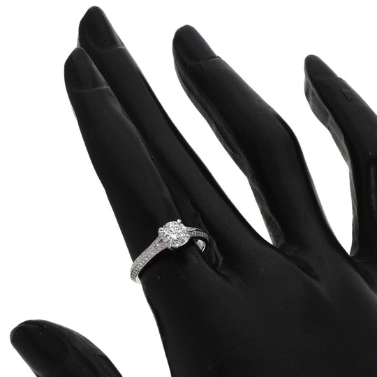 GRAFF Ring PT950 Silver Legacy Round Diamond