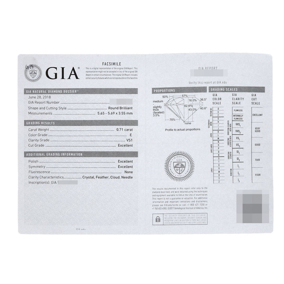 GRAFF Ring PT950 Silver Legacy Round Diamond