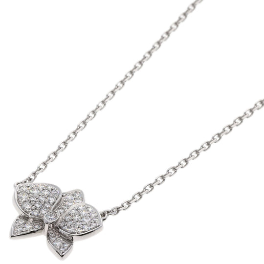 CARTIER Necklace K18WG Silver Caress d'Orchid Pal Diamond