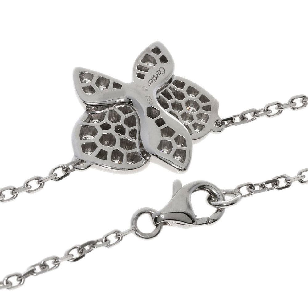 CARTIER Necklace K18WG Silver Caress d'Orchid Pal Diamond