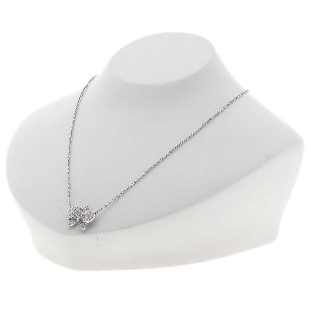 CARTIER Necklace K18WG Silver Caress d'Orchid Pal Diamond
