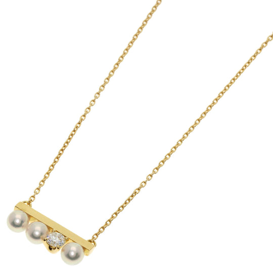 TASAKI Necklace 18K Yellow Gold gold Petit Balance Diamond Solo Pearl Women Used Authentic