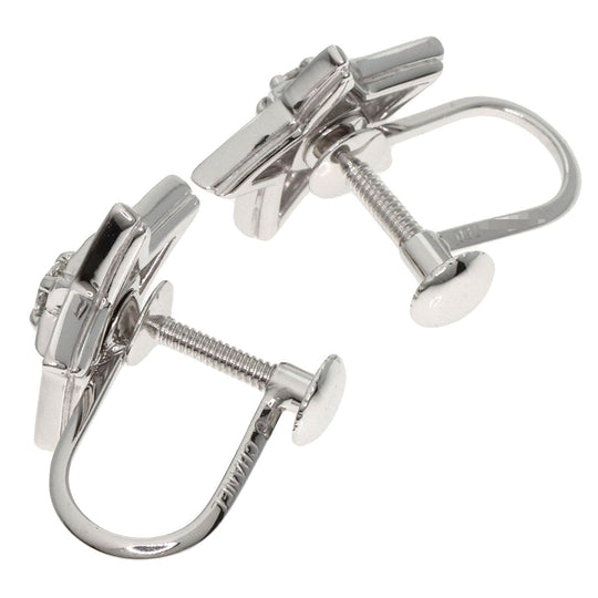 CHANEL Earring K18WG Silver Comet diamond