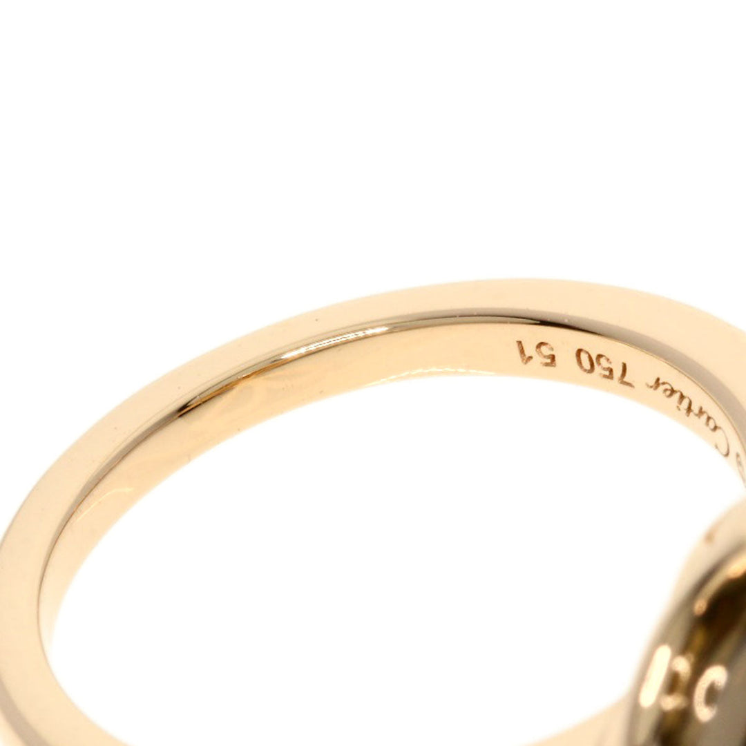 CARTIER Ring 18K Pink Gold gold Indian Mystery Smoky Quartz Diamond #51