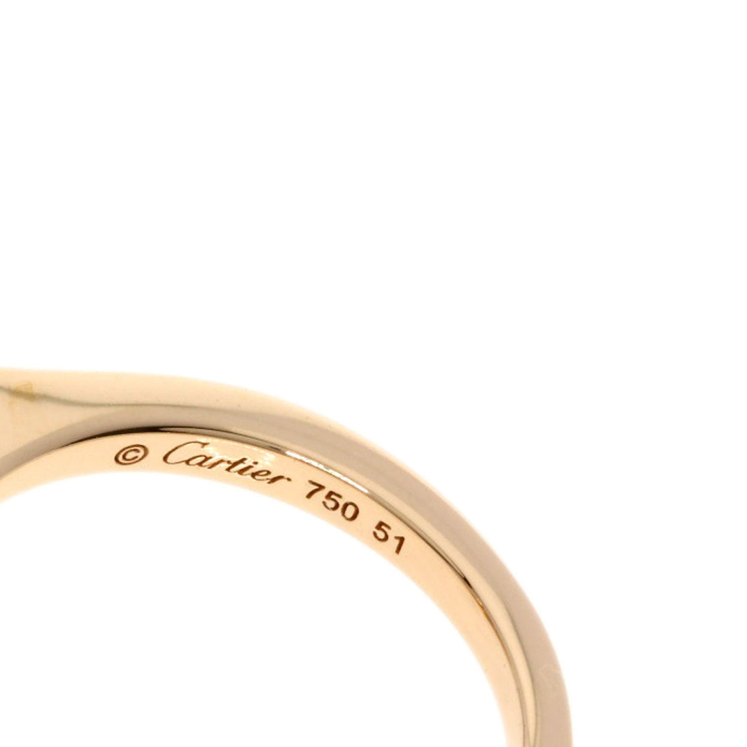 CARTIER Ring 18K Pink Gold gold Indian Mystery Smoky Quartz Diamond #51