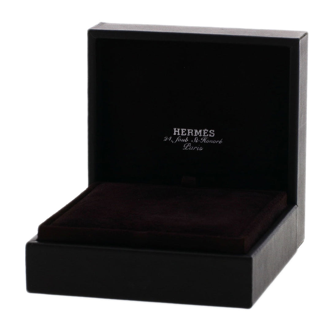 HERMES Necklace 18K Pink Gold Silver Chaine d'Ancre Echappé Long