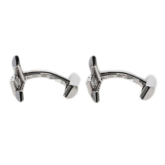 LOUIS VUITTON cuffs K18WG Silver Volt One Diamond mens Used Authentic