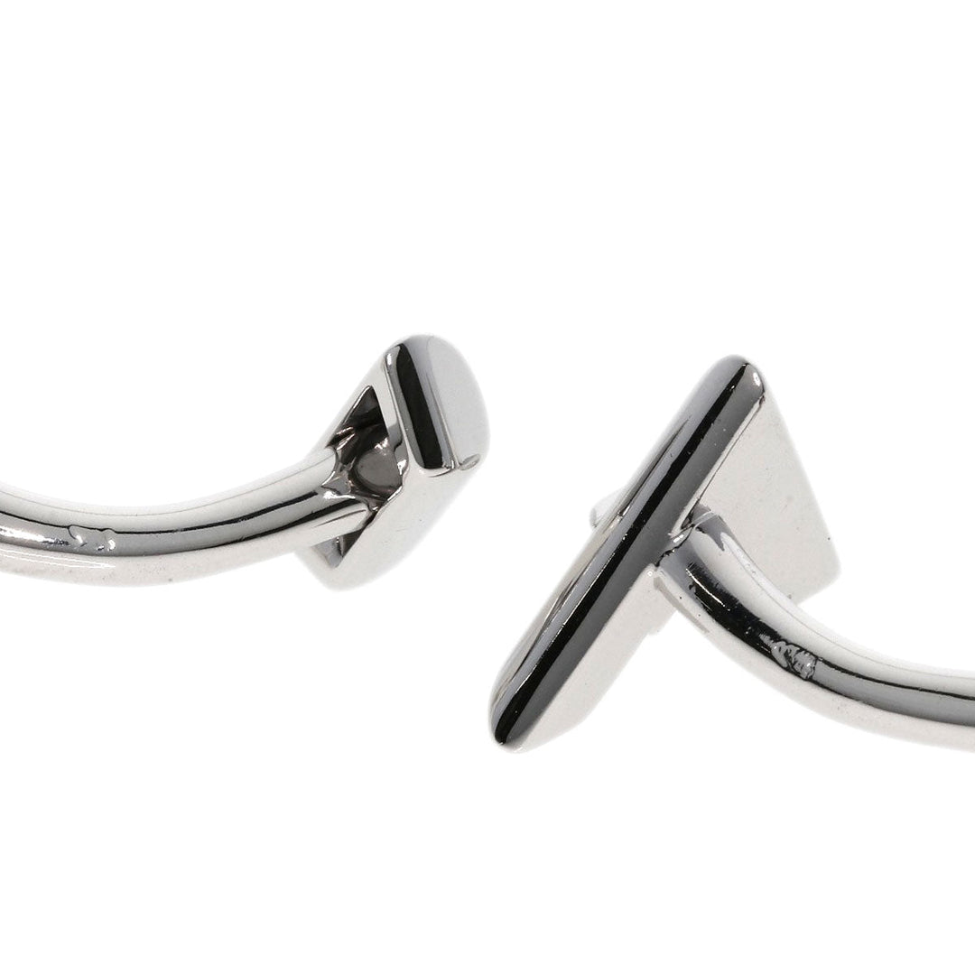 LOUIS VUITTON cuffs K18WG Silver Volt One Diamond mens Used Authentic