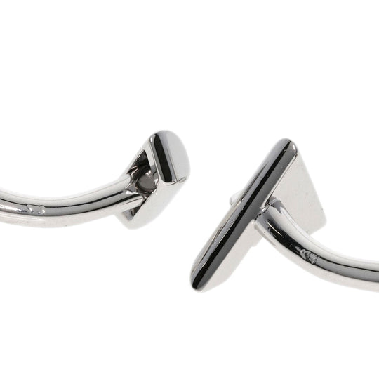 LOUIS VUITTON cuffs K18WG Silver Volt One Diamond mens Used Authentic