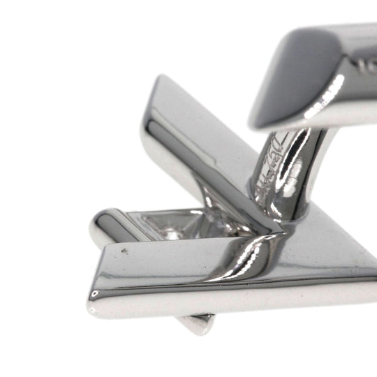 LOUIS VUITTON cuffs K18WG Silver Volt One Diamond mens Used Authentic