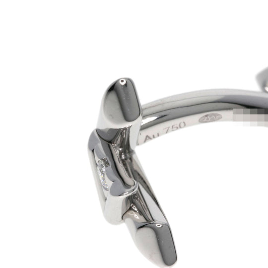 LOUIS VUITTON cuffs K18WG Silver Volt One Diamond mens Used Authentic
