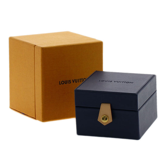 LOUIS VUITTON cuffs K18WG Silver Volt One Diamond mens Used Authentic