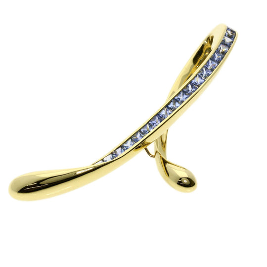 JUNE Pendant top 18K Yellow Gold gold sapphire Women Used Authentic
