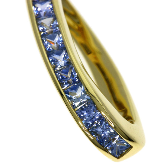 JUNE Pendant top 18K Yellow Gold gold sapphire Women Used Authentic
