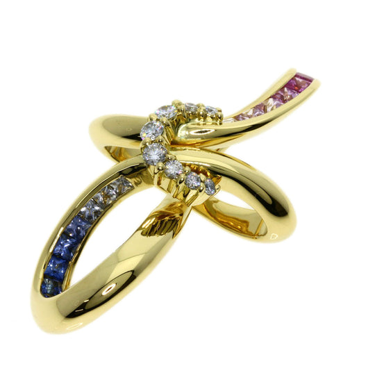 JUNE Pendant top 18K Yellow Gold gold Sapphire diamond