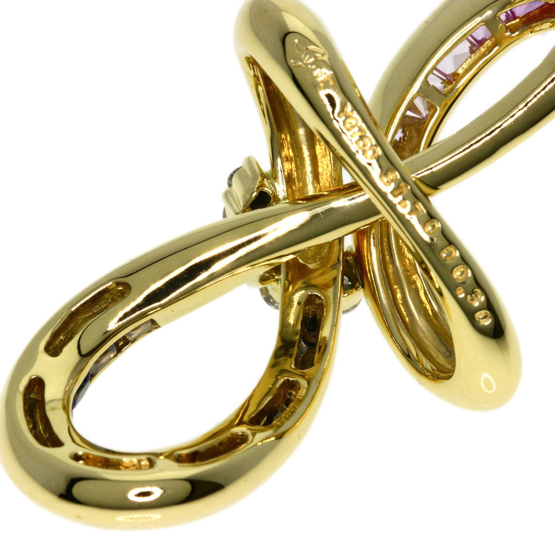 JUNE Pendant top 18K Yellow Gold gold Sapphire diamond