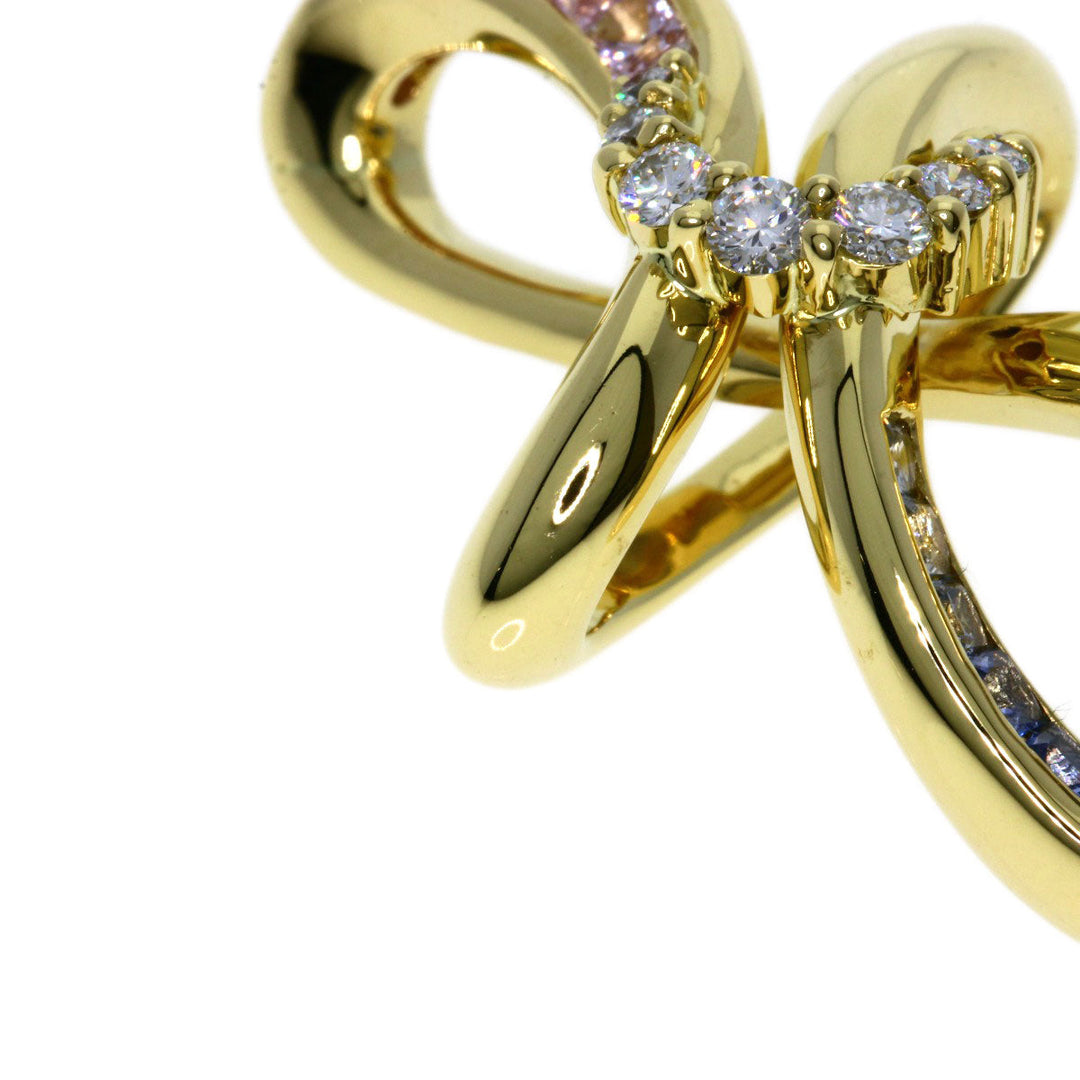 JUNE Pendant top 18K Yellow Gold gold Sapphire diamond