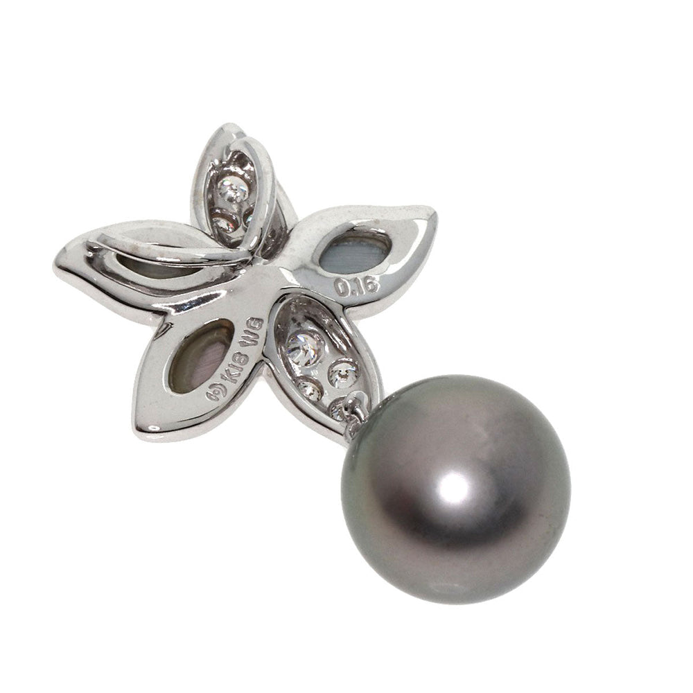 TASAKI Pendant top K18WG Silver Pearl pearl diamond