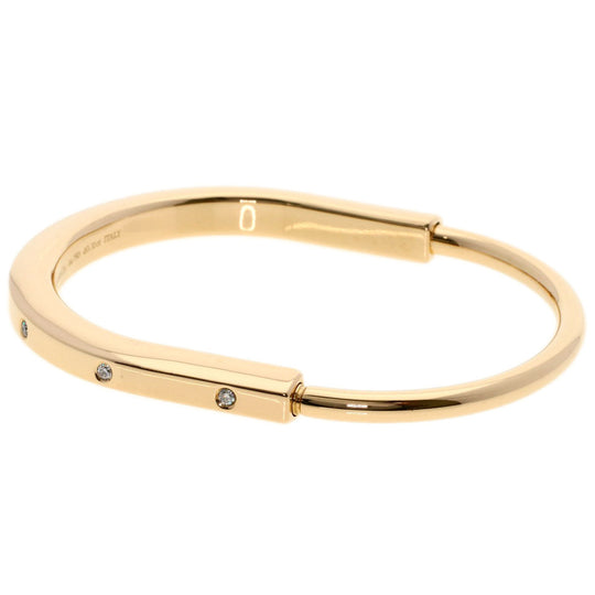TIFFANY&Co. bracelet 18K Pink Gold gold Rock Bangle Diamond Women Used Authentic