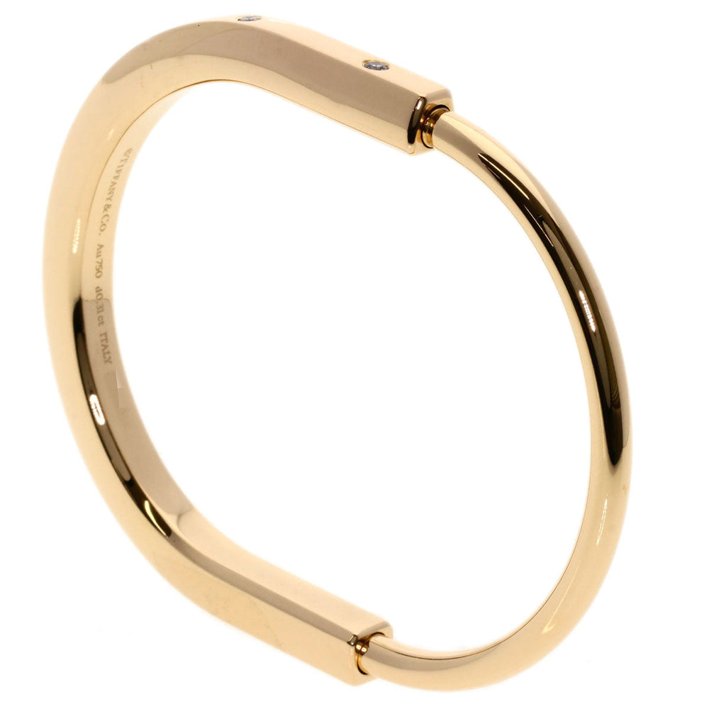 TIFFANY&Co. bracelet 18K Pink Gold gold Rock Bangle Diamond Women Used Authentic
