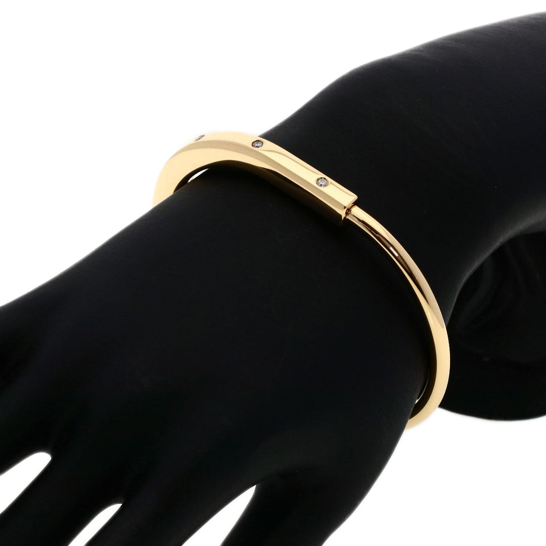 TIFFANY&Co. bracelet 18K Pink Gold gold Rock Bangle Diamond Women Used Authentic