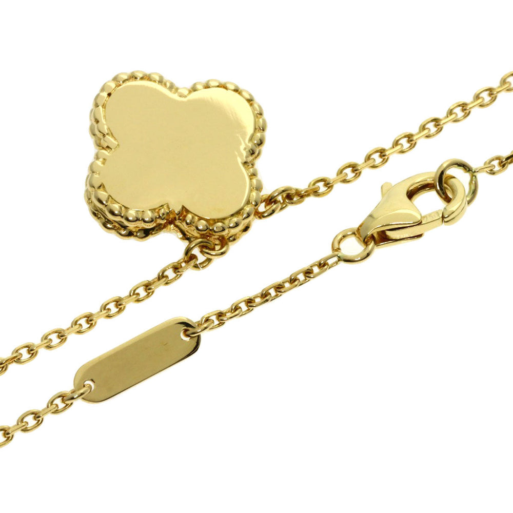 Van Cleef & Arpels Necklace 18K Yellow Gold gold Vintage Alhambra Onyx Diamond