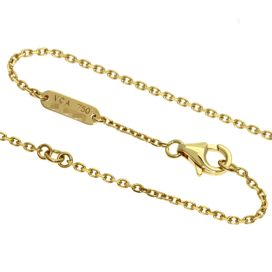Van Cleef & Arpels Necklace 18K Yellow Gold gold Vintage Alhambra Onyx Diamond