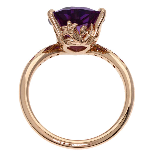 K.UNO Ring 18K Pink Gold gold Heart motif amethyst Women Used Authentic