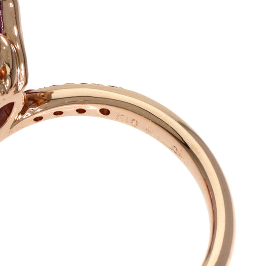K.UNO Ring 18K Pink Gold gold Heart motif amethyst Women Used Authentic