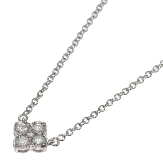 CARTIER Necklace K18WG Silver Hindu Diamond Women Used Authentic