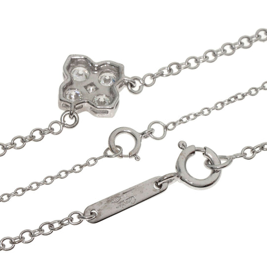 CARTIER Necklace K18WG Silver Hindu Diamond Women Used Authentic