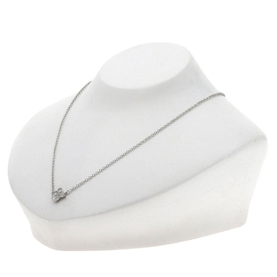 CARTIER Necklace K18WG Silver Hindu Diamond Women Used Authentic