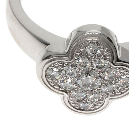 Van Cleef & Arpels Ring K18WG Silver Pure Alhambra Small Model Diamond Women Used Authentic