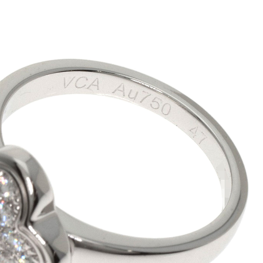 Van Cleef & Arpels Ring K18WG Silver Pure Alhambra Small Model Diamond Women Used Authentic